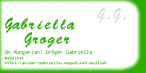 gabriella groger business card